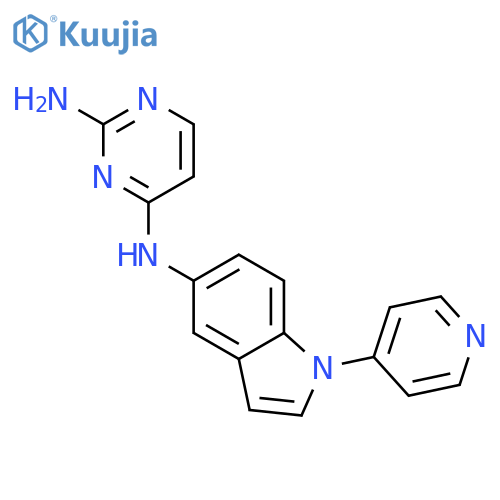 2,4-Pyrimidinediamine, N4-[1-(4-pyridinyl)-1H-indol-5-yl]- structure