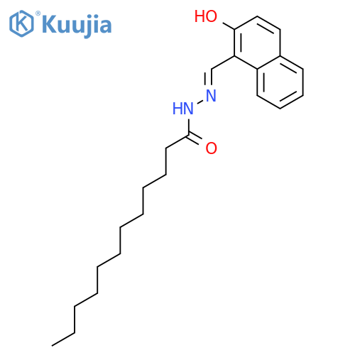 Dodecanoic acid (2-hydroxy-naphthalen-1-ylmethylene)-hydrazide structure