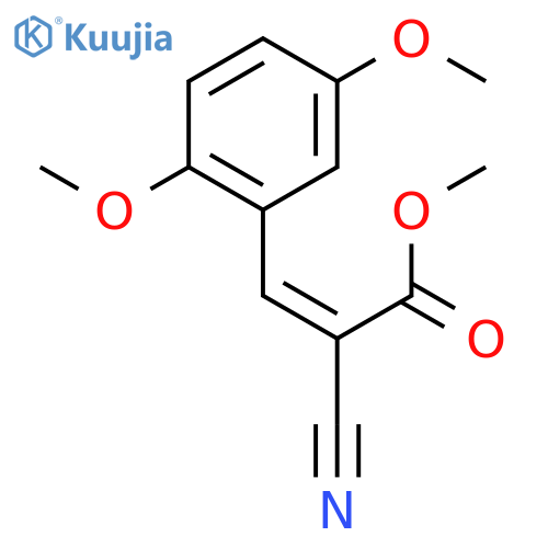 2-Propenoic acid, 2-cyano-3-(2,5-dimethoxyphenyl)-, methyl ester structure