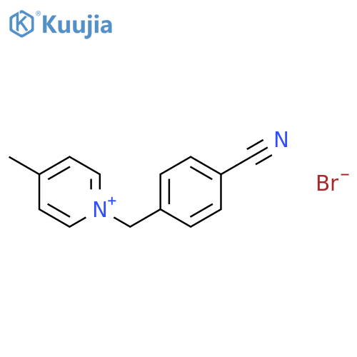 Pyridinium, 1-[(4-cyanophenyl)methyl]-4-methyl-, bromide structure