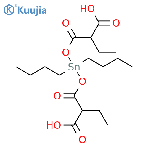Butanoic acid, 2,2'-[(dibutylstannylene)bis(oxycarbonyl)]bis- structure