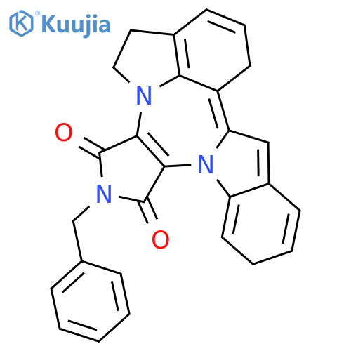 1H-INDOLO[1,2-D]DIPYRROLO[3,4-B:3',2',1'-JK][1,4]BENZODIAZEPINE-1,3(2H)-DIONE, 5,6-DIHYDRO-2-(PHENYLMETHYL)- structure