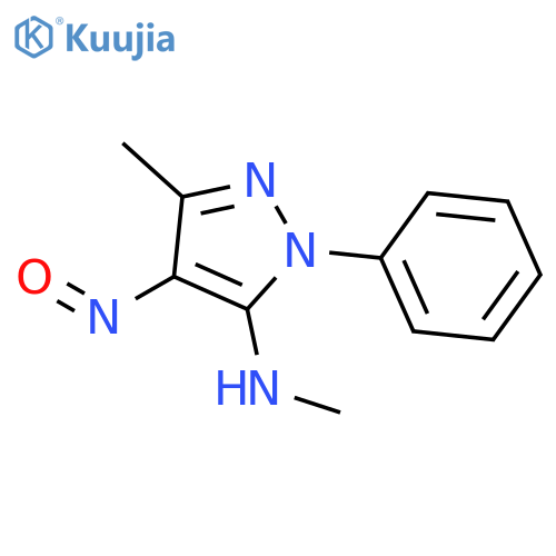 1H-Pyrazol-5-amine, N,3-dimethyl-4-nitroso-1-phenyl- structure