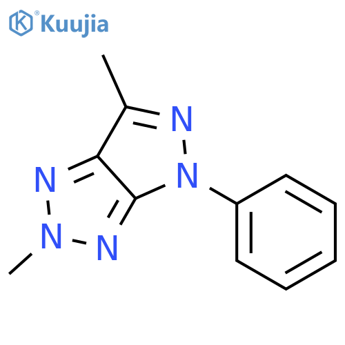 PYRAZOLO[3,4-D]-1,2,3-TRIAZOLE, 2,4-DIHYDRO-2,6-DIMETHYL-4-PHENYL- structure