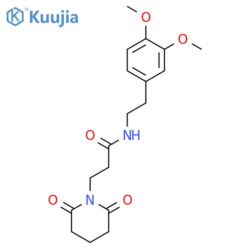 1-PIPERIDINEPROPANAMIDE, N-[2-(3,4-DIMETHOXYPHENYL)ETHYL]-2,6-DIOXO- structure