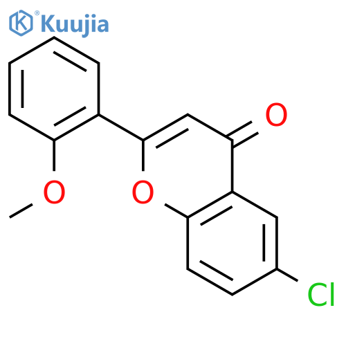 6-chloro-2-(2-methoxyphenyl)-4H-chromen-4-one structure
