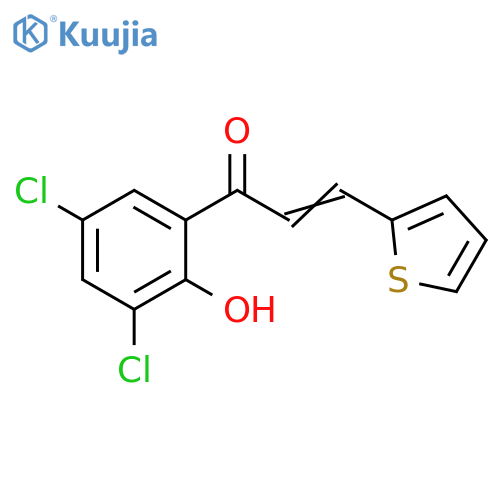 2-Propen-1-one, 1-(3,5-dichloro-2-hydroxyphenyl)-3-(2-thienyl)- structure