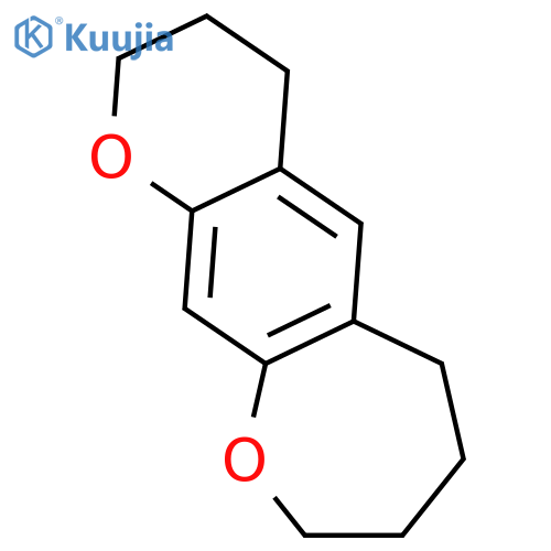 2H-Pyrano[3,2-h][1]benzoxepin, 3,4,6,7,8,9-hexahydro- structure