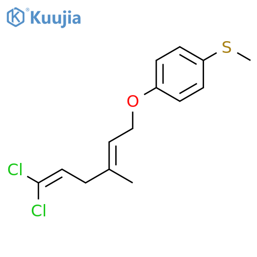 Benzene, 1-[(6,6-dichloro-3-methyl-2,5-hexadienyl)oxy]-4-(methylthio)- structure