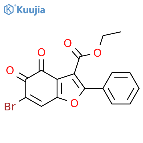 3-Benzofurancarboxylic acid, 6-bromo-4,5-dihydro-4,5-dioxo-2-phenyl-, ethyl ester structure