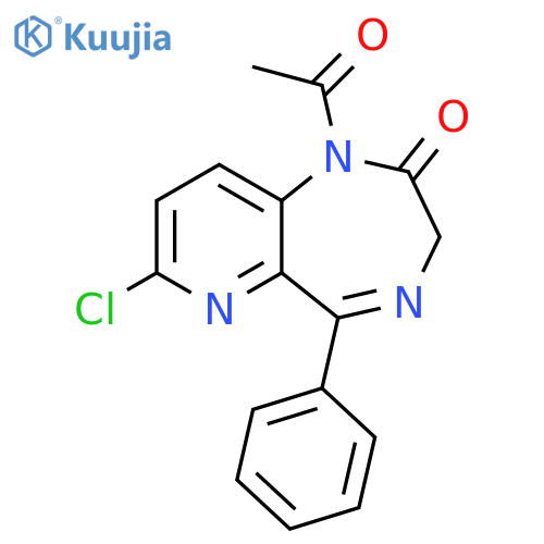 2H-Pyrido[3,2-e]-1,4-diazepin-2-one, 1-acetyl-7-chloro-1,3-dihydro-5-phenyl- structure