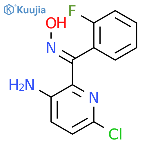 Methanone, (3-amino-6-chloro-2-pyridinyl)(2-fluorophenyl)-, oxime structure