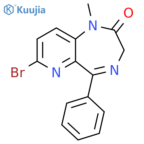 2H-Pyrido[3,2-e]-1,4-diazepin-2-one, 7-bromo-1,3-dihydro-1-methyl-5-phenyl- structure