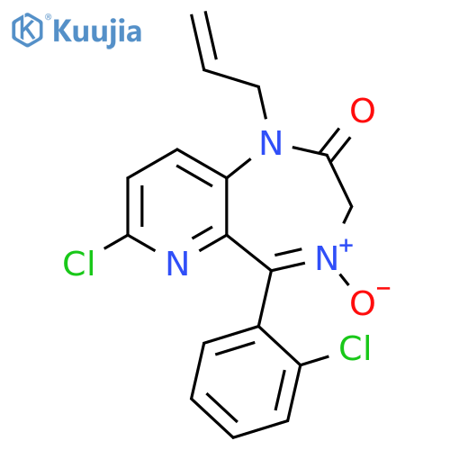 2H-Pyrido[3,2-e]-1,4-diazepin-2-one, 7-chloro-5-(2-chlorophenyl)-1,3-dihydro-1-(2-propen-1-yl)-, 4-oxide structure
