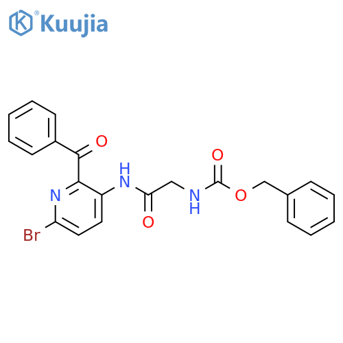Carbamic acid, [2-[(2-benzoyl-6-bromo-3-pyridinyl)amino]-2-oxoethyl]-, phenylmethyl ester (9CI) structure