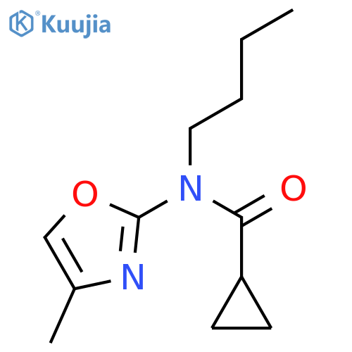 Cyclopropanecarboxamide, N-butyl-N-(4-methyl-2-oxazolyl)- structure