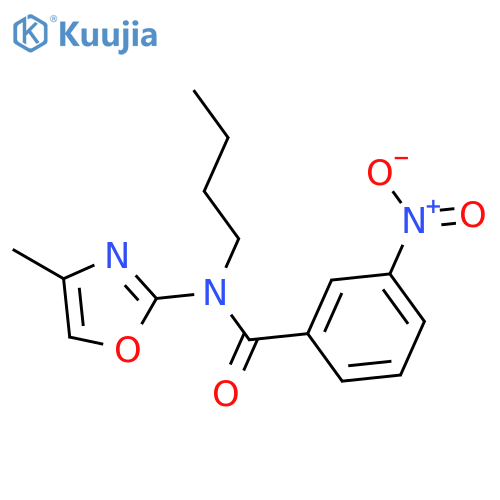 Benzamide, N-butyl-N-(4-methyl-2-oxazolyl)-3-nitro- structure
