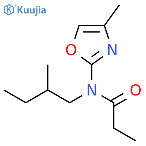 Propanamide, N-(2-methylbutyl)-N-(4-methyl-2-oxazolyl)- structure