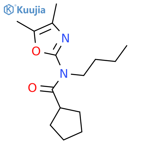 Cyclopentanecarboxamide, N-butyl-N-(4,5-dimethyl-2-oxazolyl)- structure