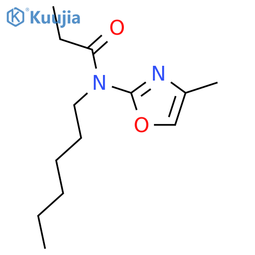 Propanamide, N-hexyl-N-(4-methyl-2-oxazolyl)- structure