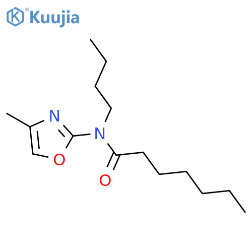 Heptanamide, N-butyl-N-(4-methyl-2-oxazolyl)- structure