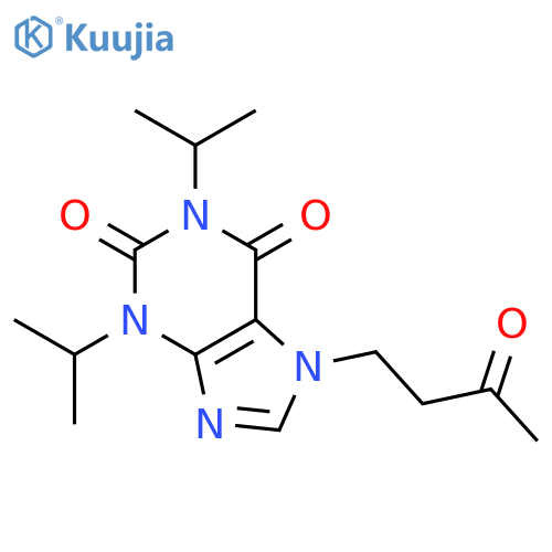 1H-Purine-2,6-dione, 3,7-dihydro-1,3-bis(1-methylethyl)-7-(3-oxobutyl)- structure