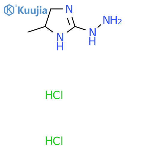 2-hydrazinyl-4-methyl-4,5-dihydro-1H-imidazole dihydrochloride structure