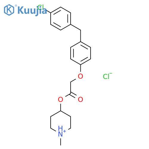 4-({[4-(4-chlorobenzyl)phenoxy]acetyl}oxy)-1-methylpiperidinium chloride structure