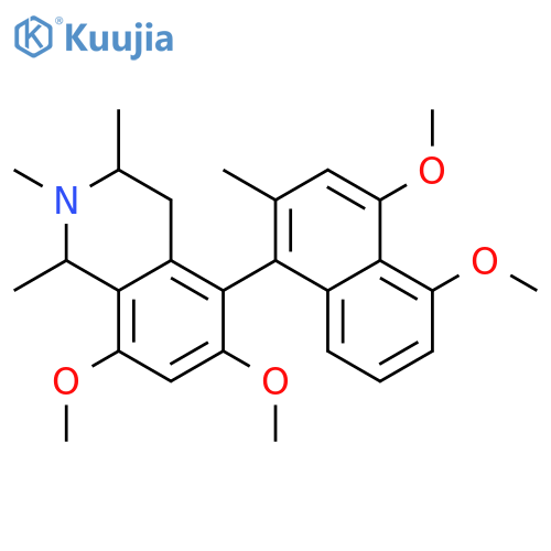 5-(4,5-dimethoxy-2-methyl-naphthalen-1-yl)-6,8-dimethoxy-1,2,3-trimethyl-1,2,3,4-tetrahydro-isoquinoline structure