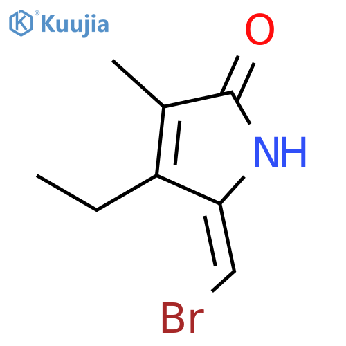 2H-Pyrrol-2-one, 5-(bromomethylene)-4-ethyl-1,5-dihydro-3-methyl- structure