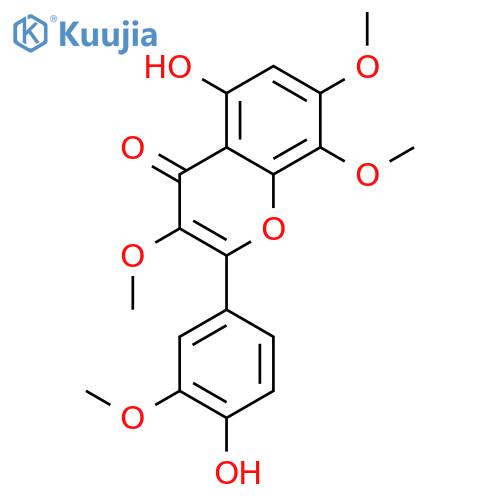 4',5-Dihydroxy-3,3',7,8-tetramethoxyflavone structure