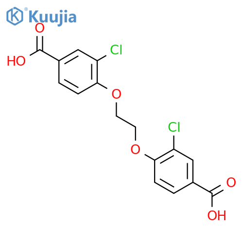 4,4'-[1,2-ethanediylbis(oxy)]bis[3-chlorobenzoic] acid structure