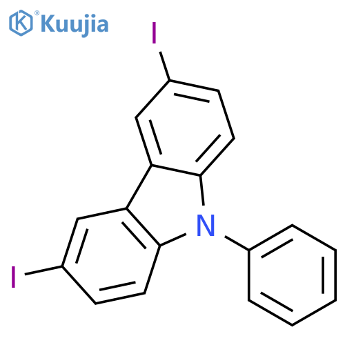 3,6-Diiodo-9-phenyl-9H-carbazole structure