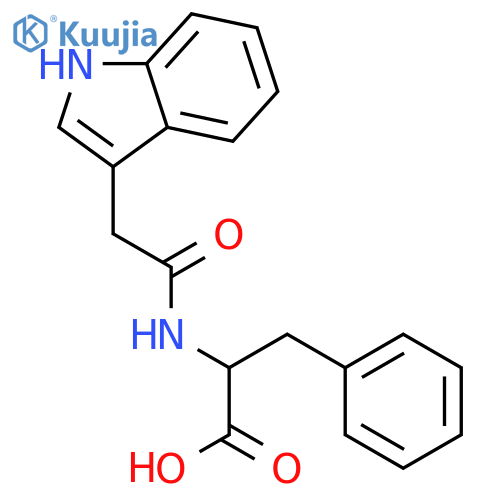 (S)-2-(2-(1H-Indol-3-yl)acetamido)-3-phenylpropanoic acid structure