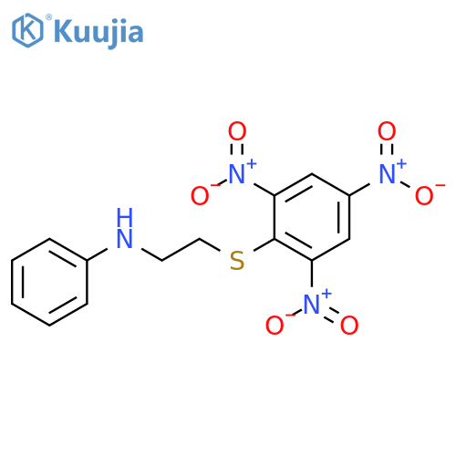 Benzenamine, N-[2-[(2,4,6-trinitrophenyl)thio]ethyl]- structure