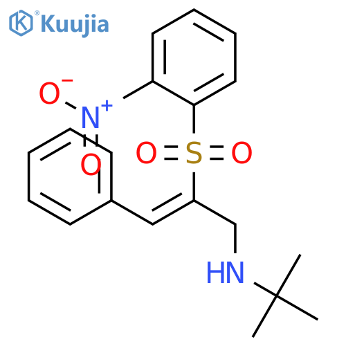2-Propen-1-amine,N-(1,1-dimethylethyl)-2-[(2-nitrophenyl)sulfonyl]-3-phenyl- structure