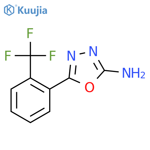 5-[2-(trifluoromethyl)phenyl]-1,3,4-oxadiazol-2-amine structure