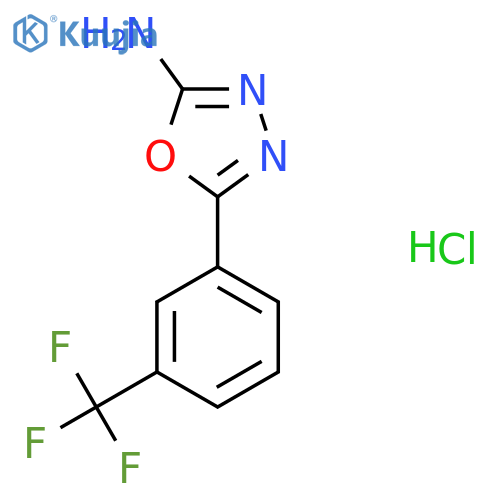 5-3-(trifluoromethyl)phenyl-2,3-dihydro-1,3,4-oxadiazol-2-imine hydrochloride structure