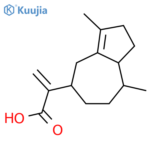 5-Azuleneacetic acid,1,2,4,5,6,7,8,8a-octahydro-3,8-dimethyl-a-methylene-, (5S,8S,8aS)- structure