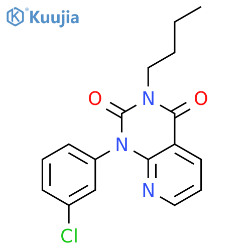 Pyrido[2,3-d]pyrimidine-2,4(1H,3H)-dione, 3-butyl-1-(3-chlorophenyl)- structure