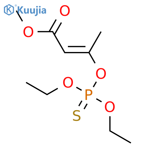 2-Butenoic acid, 3-[(diethoxyphosphinothioyl)oxy]-, methyl ester, (E)- structure