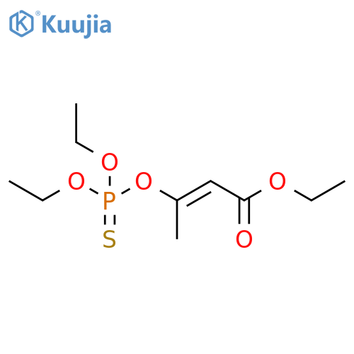 2-Butenoic acid, 3-[(diethoxyphosphinothioyl)oxy]-, ethyl ester, (E)- structure