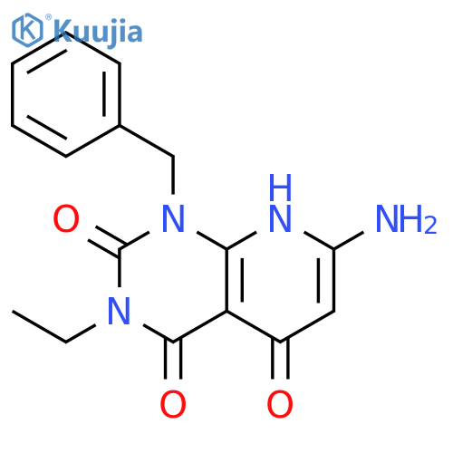 7-Amino-1-benzyl-3-ethyl-1H,8H-pyrido[2,3-d]pyrimidine-2,4,5-trione structure