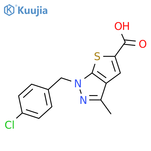 1-(4-Chlorophenyl)methyl-3-methyl-1H-thieno2,3-cpyrazole-5-carboxylic Acid structure