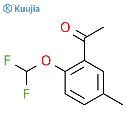 1-2-(difluoromethoxy)-5-methylphenylethan-1-one structure