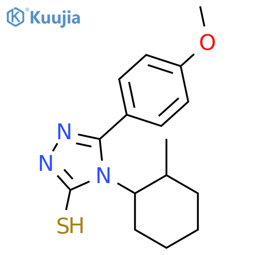5-(4-methoxyphenyl)-4-(2-methylcyclohexyl)-4H-1,2,4-triazole-3-thiol structure