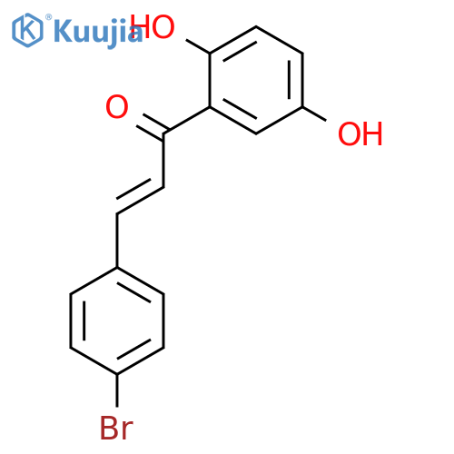 2-Propen-1-one, 3-(4-bromophenyl)-1-(2,5-dihydroxyphenyl)-, (2E)- structure