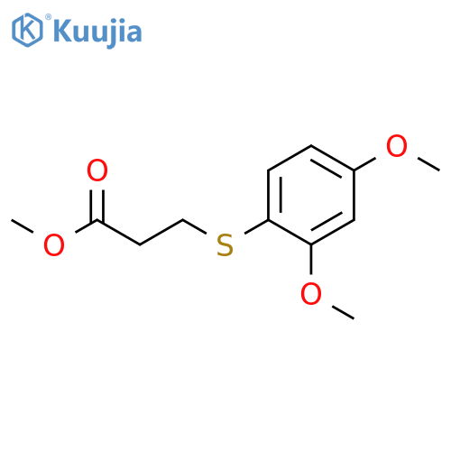 Propanoic acid, 3-[(2,4-dimethoxyphenyl)thio]-, methyl ester structure