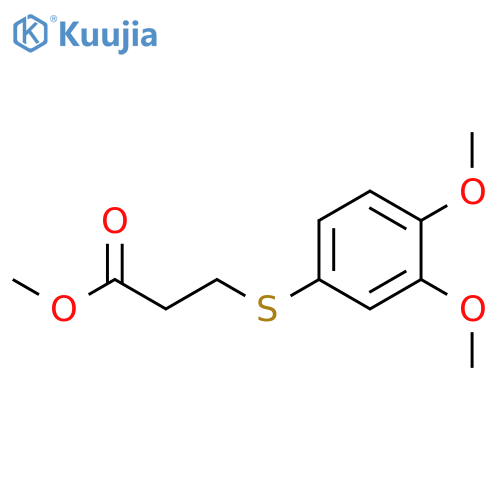 PROPANOIC ACID, 3-[(3,4-DIMETHOXYPHENYL)THIO]-, METHYL ESTER structure