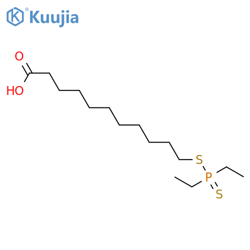 Undecanoic acid, 11-[(diethylphosphinothioyl)thio]- structure